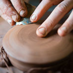 Patia Davis making a screw-top jar at Wobage Farm 2016